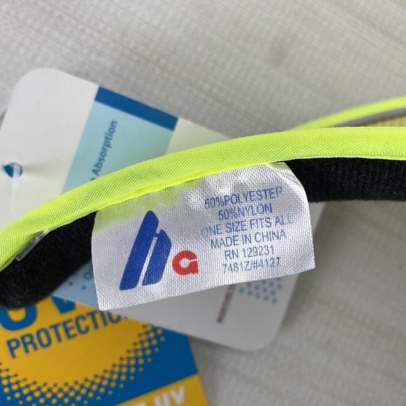 MG UV Protection 50+ unisex neon green clip on visor hat Size O/S - Picture 8 of 8